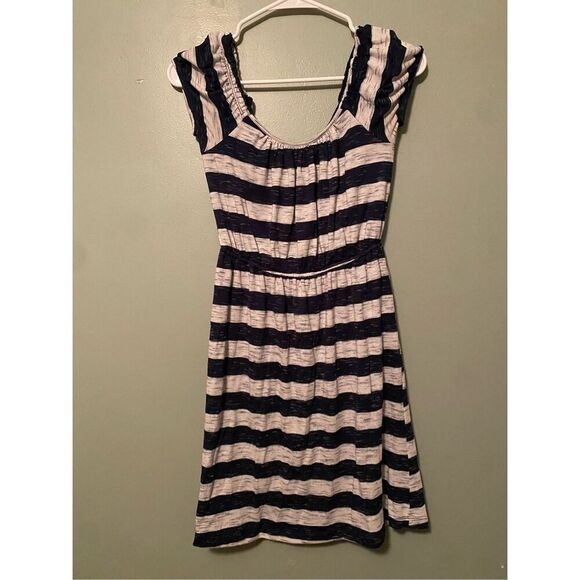 Maurice’s Striped Scoop Neck Elastic Waist Short Sleeve Dress Size Small - Picture 1 of 6
